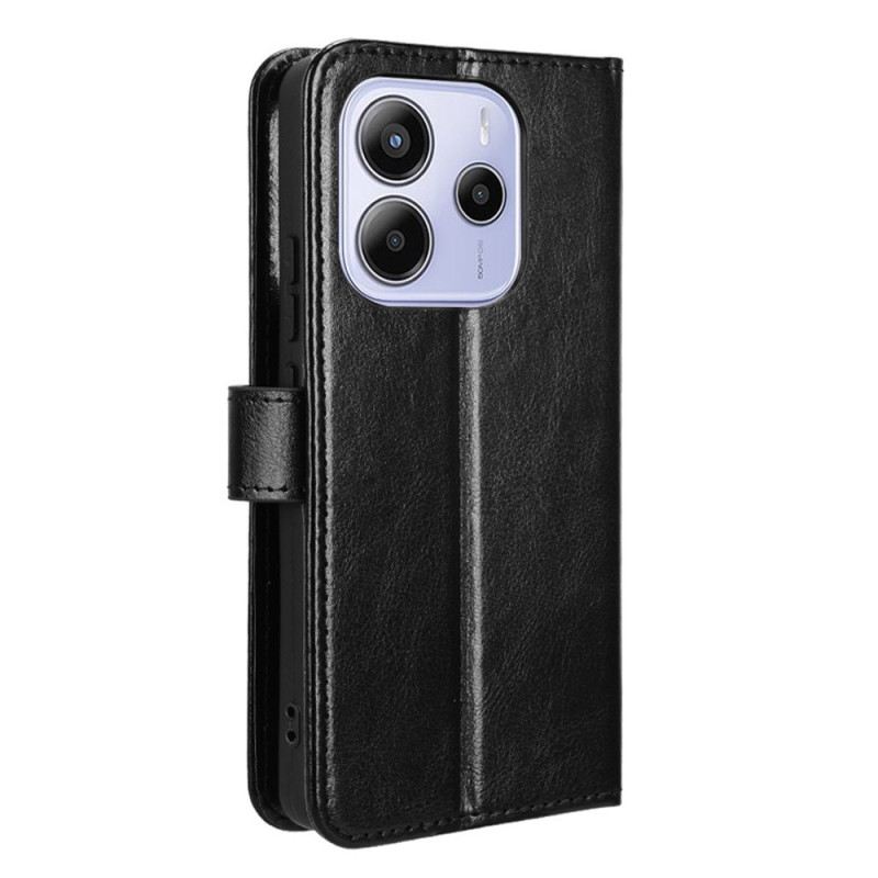 Lederhüllen Xiaomi Redmi Note 14 4g Handyhülle Glänzendes Kunstleder