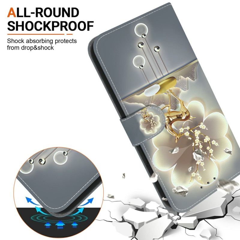 Lederhüllen Xiaomi Redmi Note 14 4g Handyhülle Hirsch