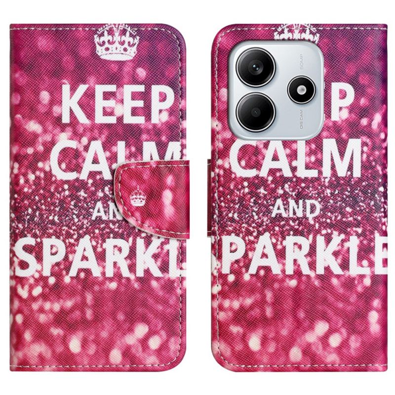 Lederhüllen Xiaomi Redmi Note 14 4g Handyhülle Ruhe Bewahren Und Glänzen