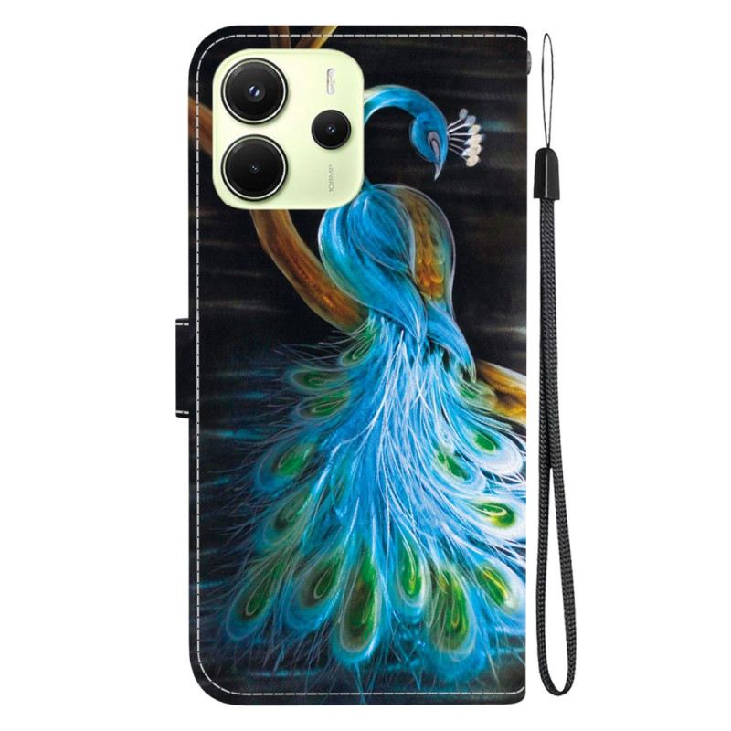 Lederhüllen Xiaomi Redmi Note 14 4g Pfauenmuster