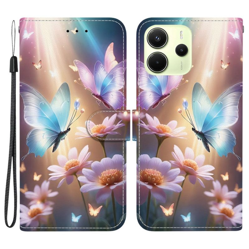 Lederhüllen Xiaomi Redmi Note 14 4g Schmetterlinge Im Licht