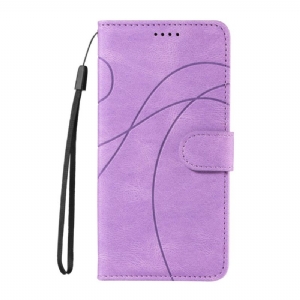 Lederhüllen Xiaomi Redmi Note 14 4g Wellenlinien