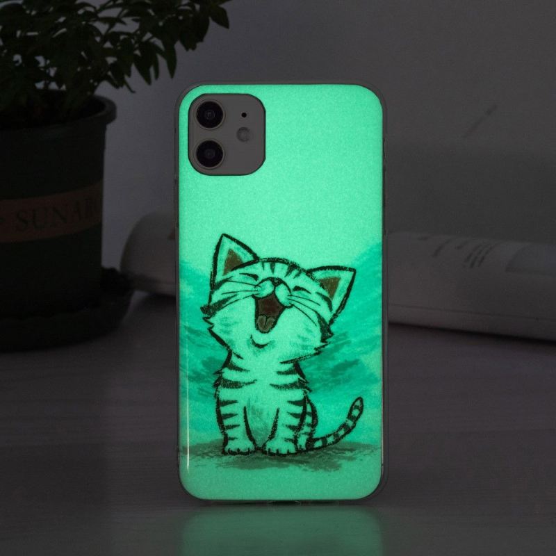Handyhülle Für iPhone 12 Mini Fluoreszierender Chatinhalt