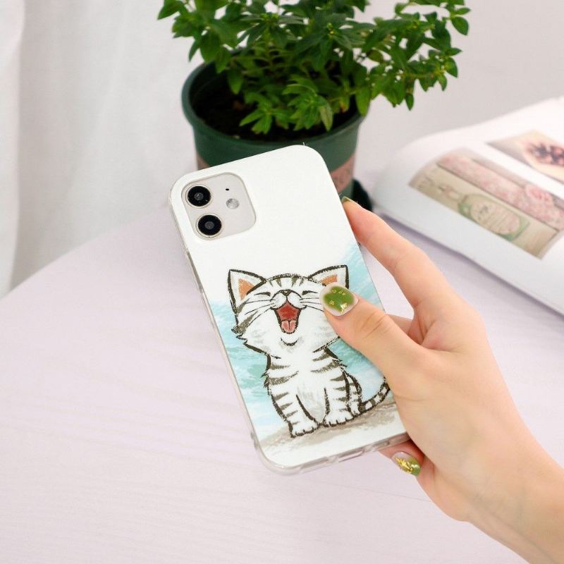 Handyhülle Für iPhone 12 Mini Fluoreszierender Chatinhalt