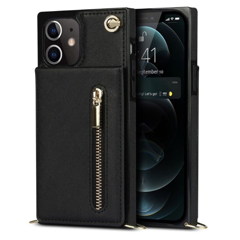 Handyhülle Für iPhone 12 Mini Mit Kordel Visitenkartenhalter