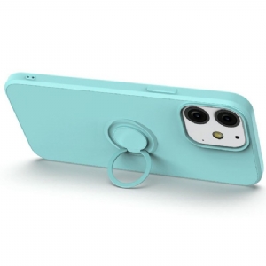 Handyhülle Für iPhone 12 Mini Ring Aus Flüssigem Silikon