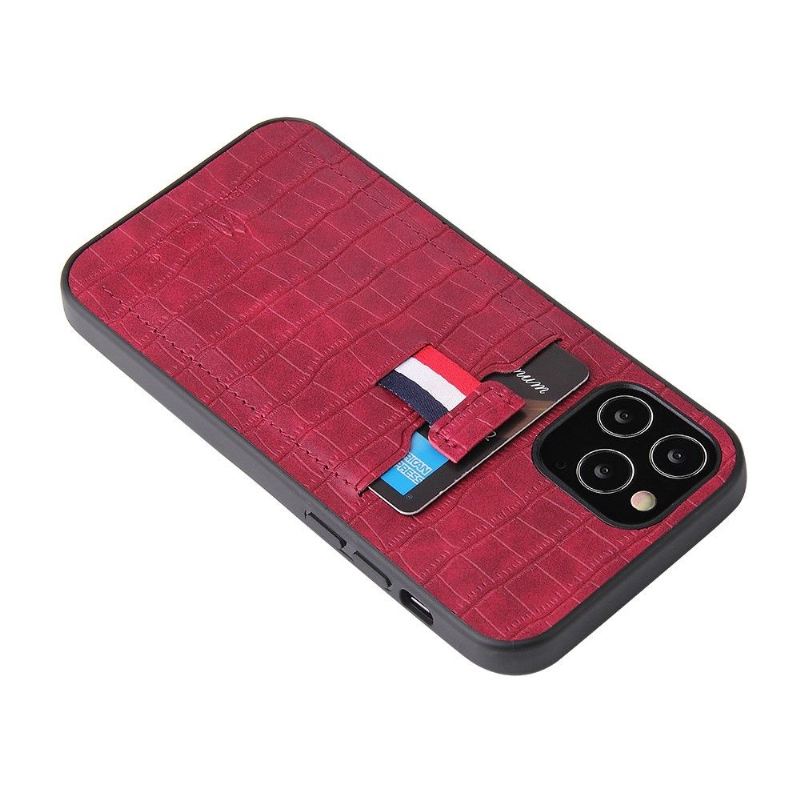 Hülle Für iPhone 12 Mini Croc Auftrittskartenhalter
