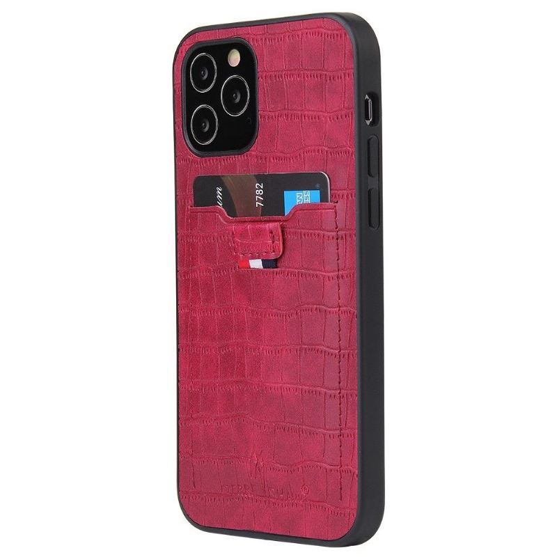 Hülle Für iPhone 12 Mini Croc Auftrittskartenhalter