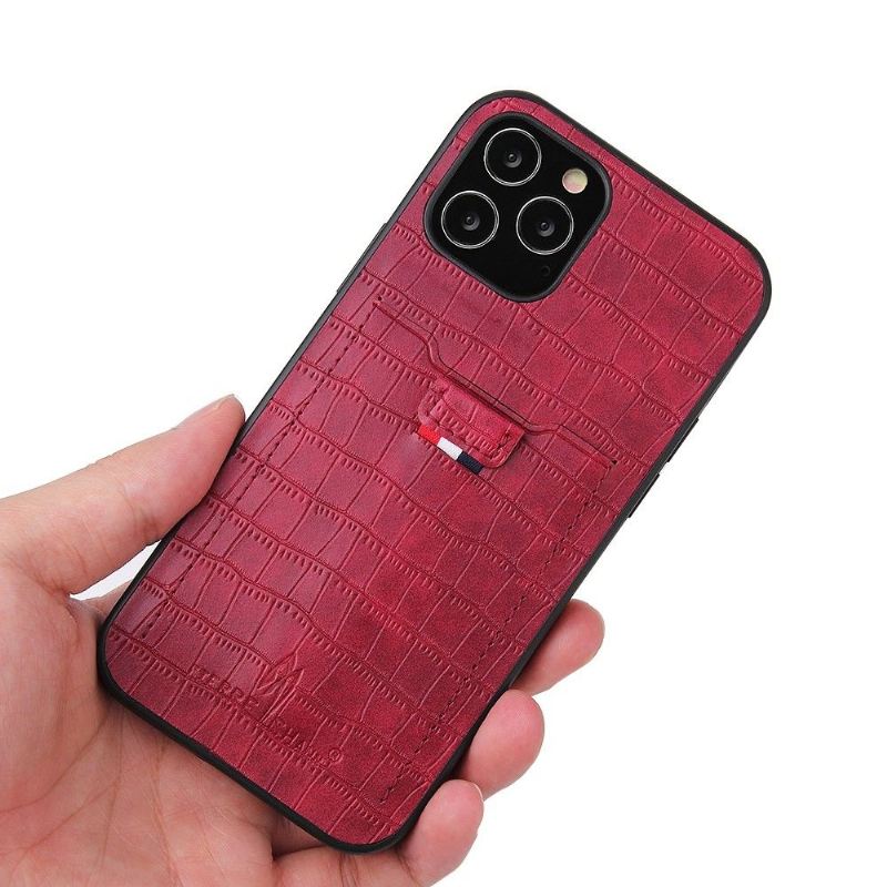 Hülle Für iPhone 12 Mini Croc Auftrittskartenhalter