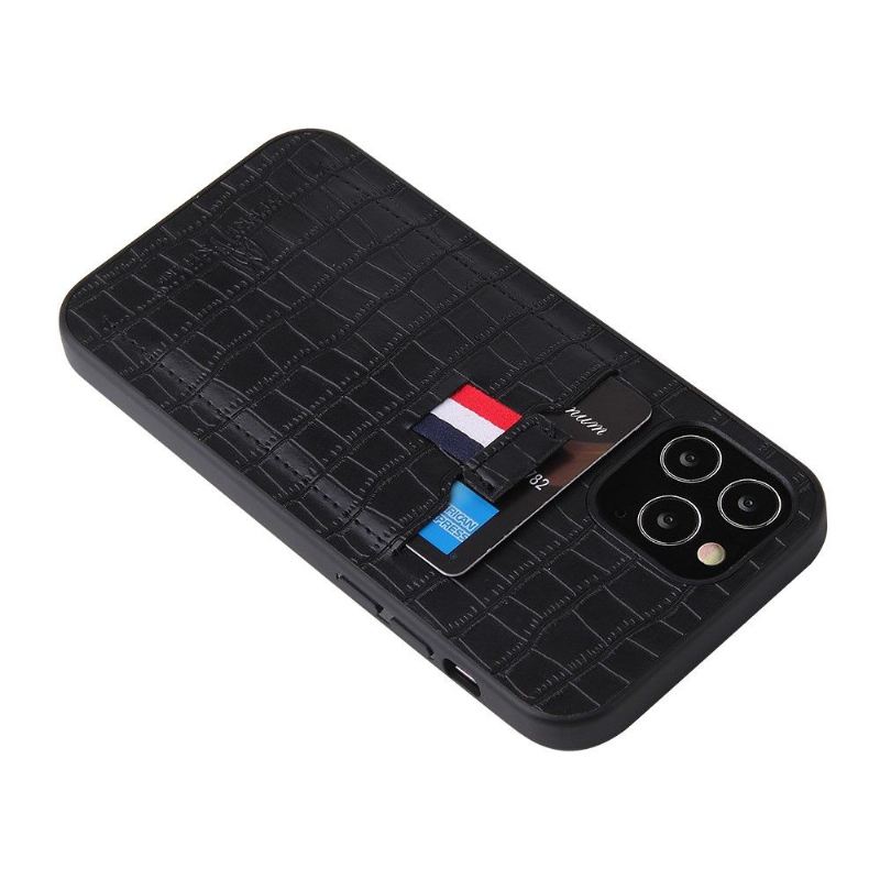 Hülle Für iPhone 12 Mini Croc Auftrittskartenhalter