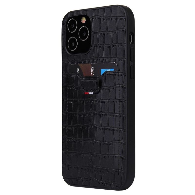 Hülle Für iPhone 12 Mini Croc Auftrittskartenhalter