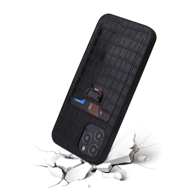 Hülle Für iPhone 12 Mini Croc Auftrittskartenhalter