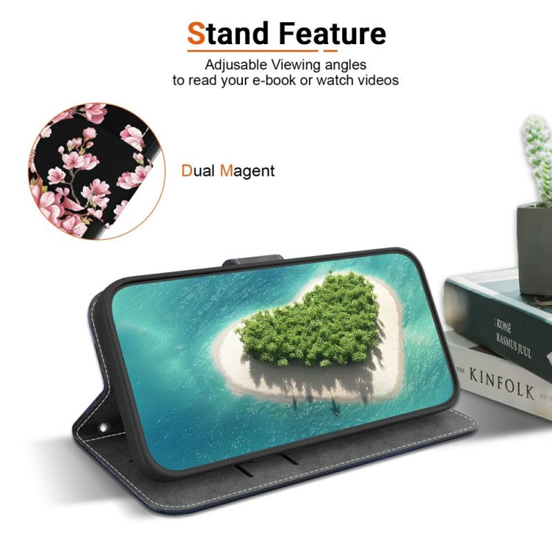 Lederhüllen Für Oppo Reno 13 5g Pflaumenblüten