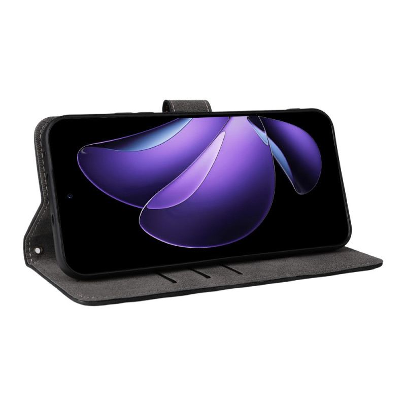 Lederhüllen Für Oppo Reno 13 5g Rfid-schutzriemen In Wildlederoptik