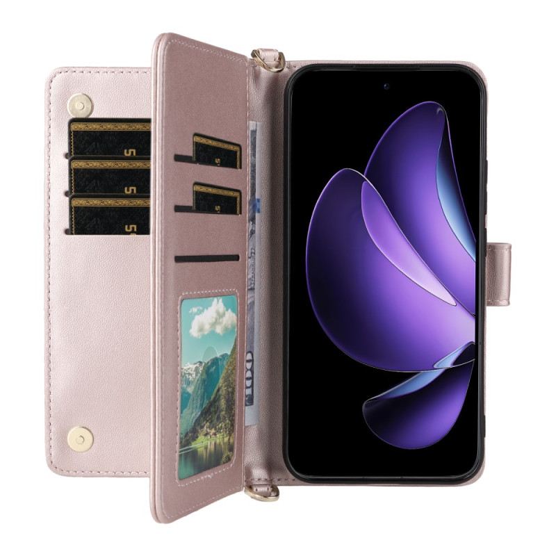 Lederhüllen Oppo Reno 13 5g Retro-design Mit Riemen Und Schulterriemen