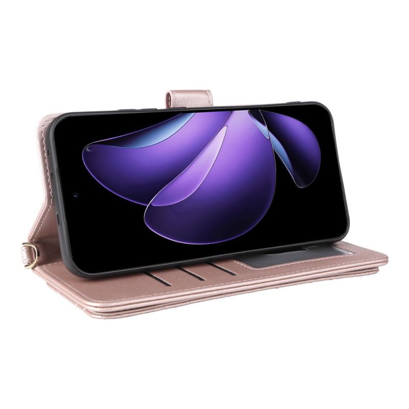 Lederhüllen Oppo Reno 13 5g Retro-design Mit Riemen Und Schulterriemen