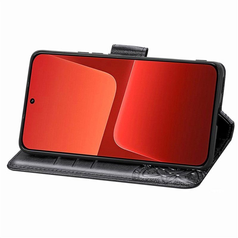 Lederhüllen Für Xiaomi 13 Barocker Schmetterling