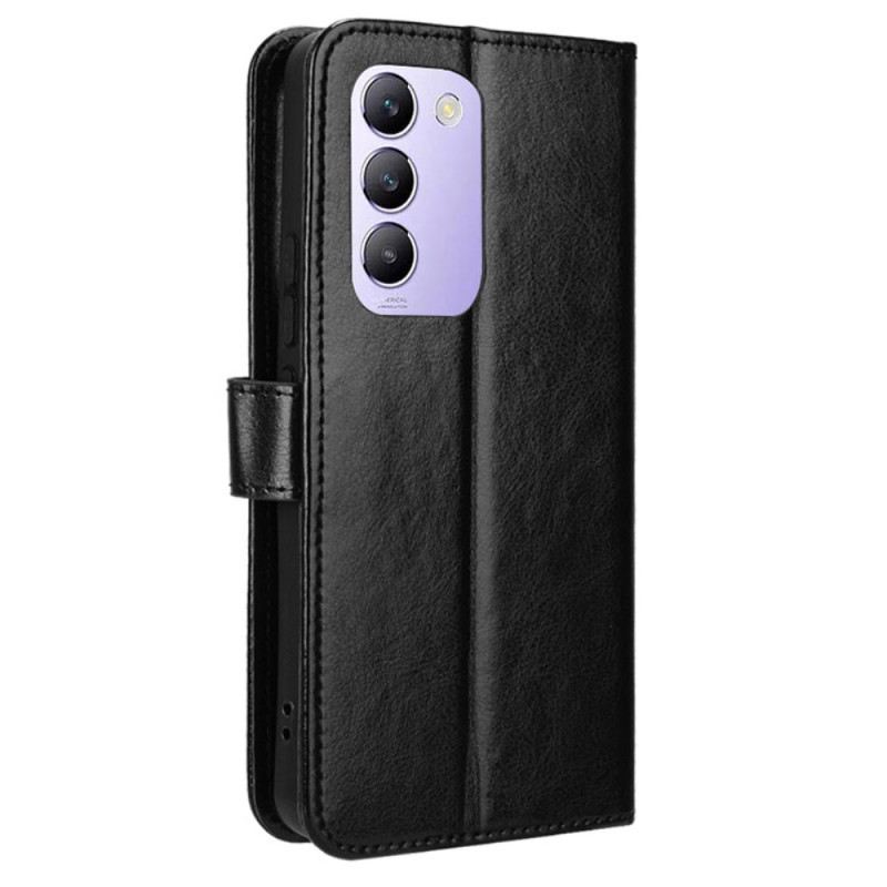 Lederhüllen Für Vivo V40 Se 5g Glänzendes Kunstleder Mit Trageband