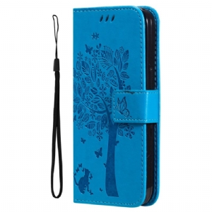 Lederhüllen Vivo V40 Se 5g Baum Und Katze