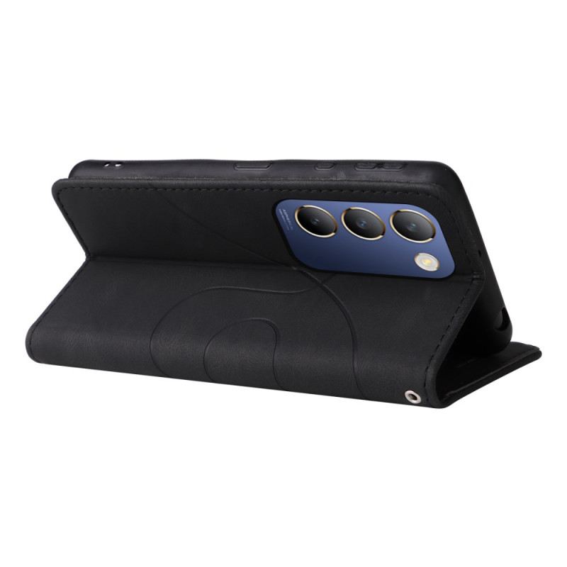 Lederhüllen Vivo V40 Se 5g Zweifarbige Wellenstruktur