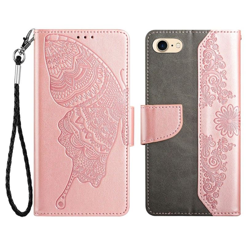 Case Für iPhone SE 2022 Flip Case Schmetterlingsfolio