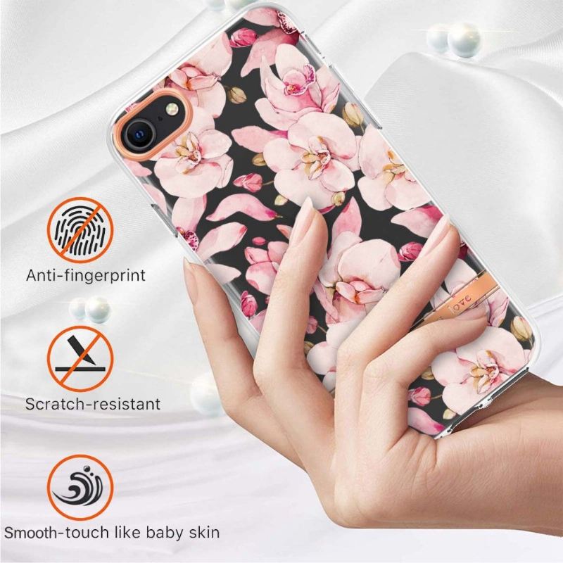 Handyhülle Für iPhone SE 2022 Schutzhülle Gardenie Rosa Blume