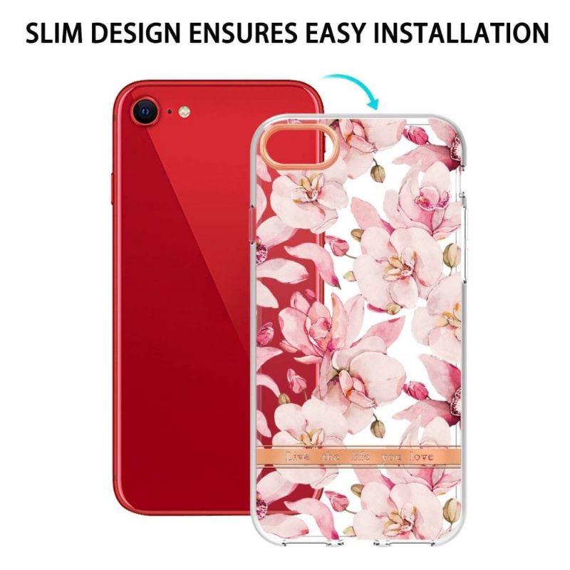 Handyhülle Für iPhone SE 2022 Schutzhülle Gardenie Rosa Blume