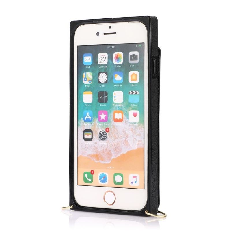Handyhülle Für iPhone SE 2022 Schutzhülle Mit Kordel Visitenkartenhalter