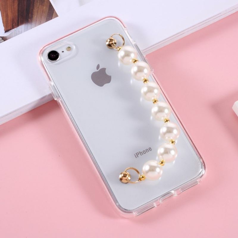 Hülle Für iPhone SE 2022 Transparenter Perlenriemen
