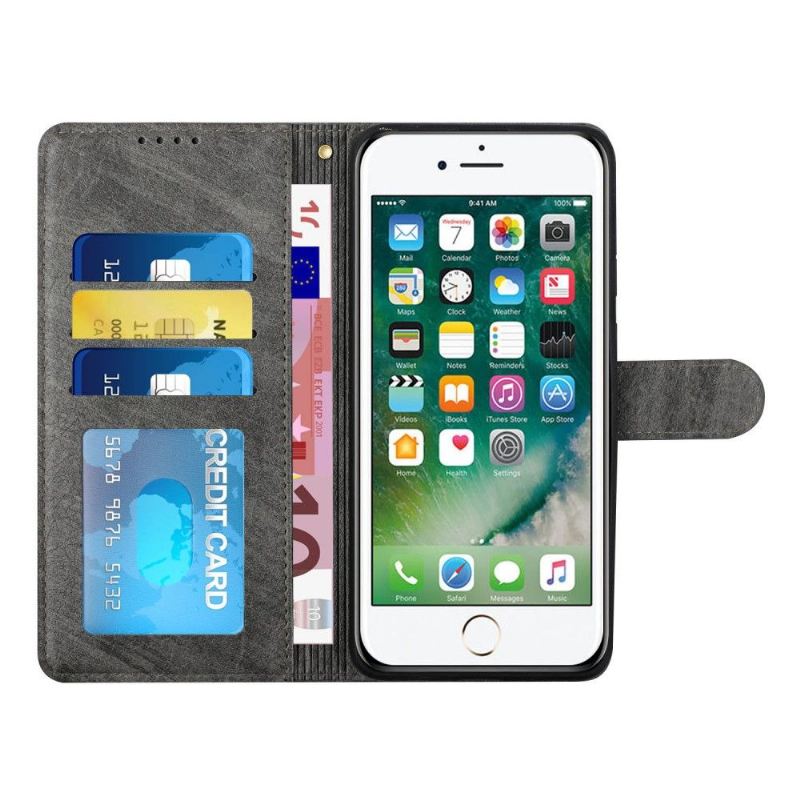 Lederhüllen Für iPhone SE 2022 Premium Illustration Mädchen