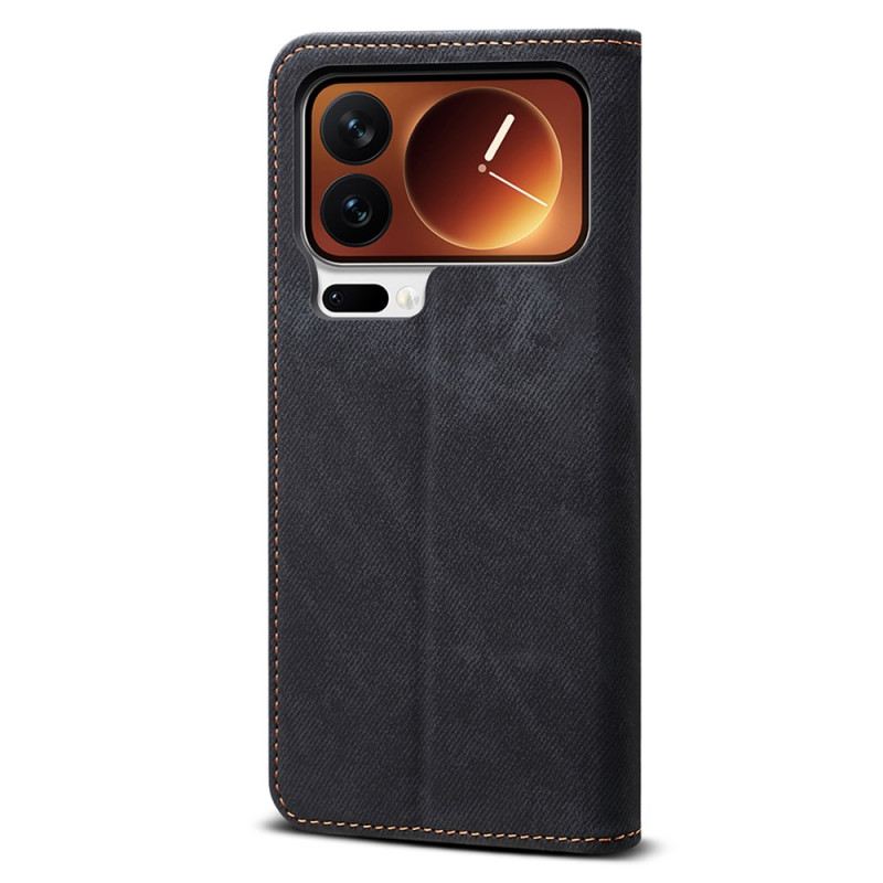 Flip Case Für Xiaomi 17 Pro Max Denim-textur