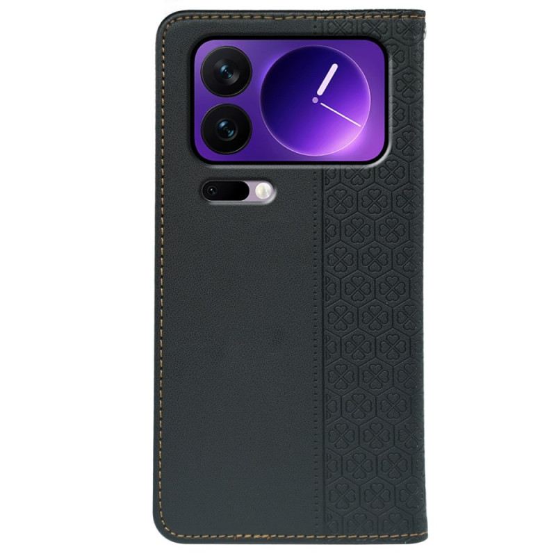 Flip Case Xiaomi 17 Pro Max Handyhülle Vierblättriges Muster Kleeblätter