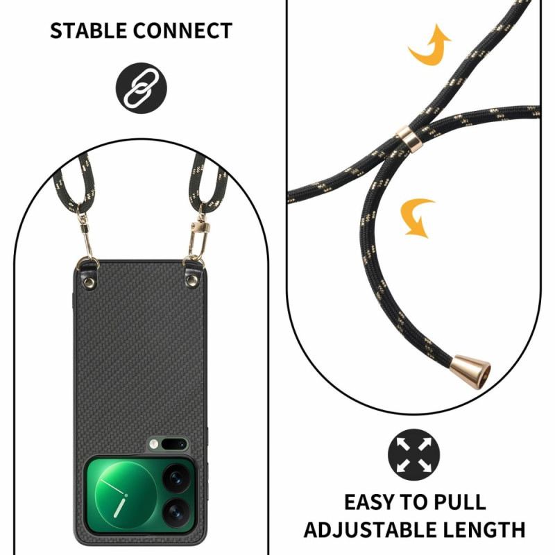 Hülle Für Xiaomi 17 Pro Max Carbonfaser-textur