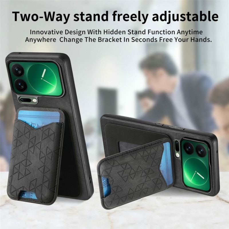 Hülle Für Xiaomi 17 Pro Max Kartenhalter Und Verstellbarer Ständer