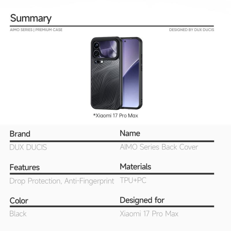 Hülle Xiaomi 17 Pro Max Aimo-serie Dux Ducis