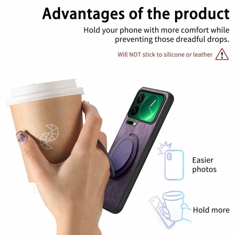 Hülle Xiaomi 17 Pro Max Handyhülle Drehbarer Ständer Mit Retro-lederoptik