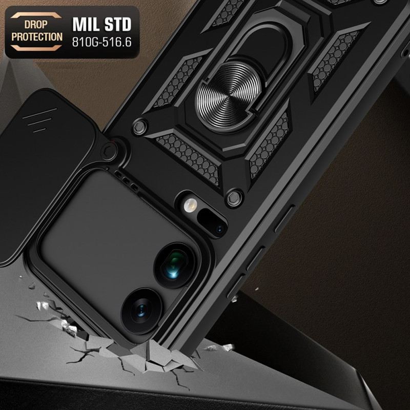 Hülle Xiaomi 17 Pro Max Handyhülle Schiebebare Kameraabdeckung Ständer