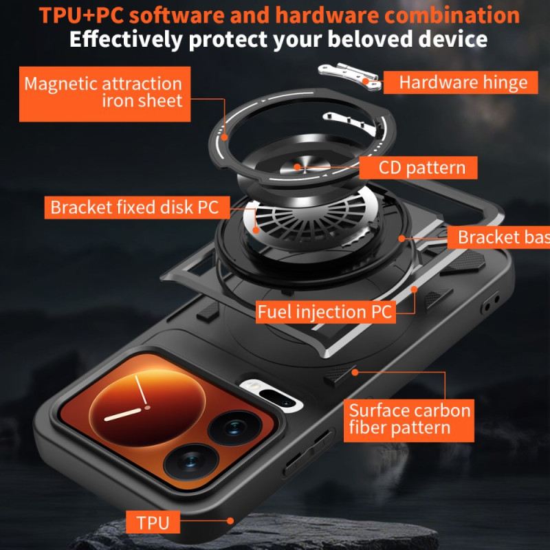 Hülle Xiaomi 17 Pro Max Magnetverschluss Mit Drehbarem Ständer