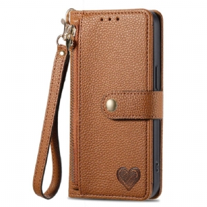 Lederhüllen Für Xiaomi 17 Pro Max Geldbörse Mit Liebesmotiv