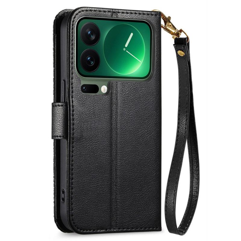 Lederhüllen Xiaomi 17 Pro Max Geldbörse Mit Blumenmuster