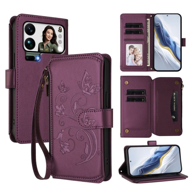 Lederhüllen Xiaomi 17 Pro Max Handyhülle Geldbörse Mit Blumenmuster