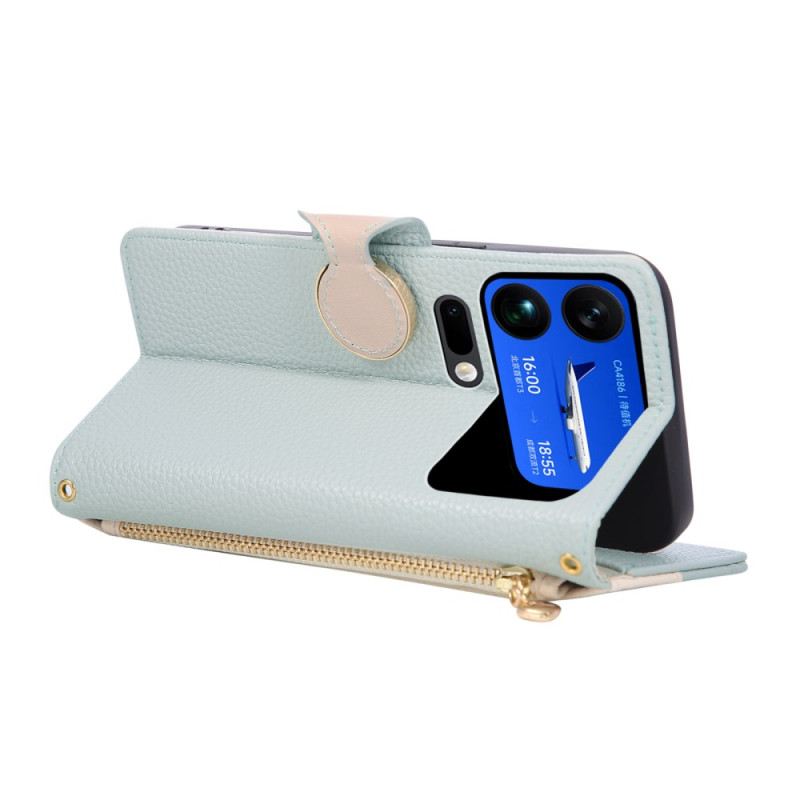 Lederhüllen Xiaomi 17 Pro Max Klappgeldbörse Mit Reißverschluss