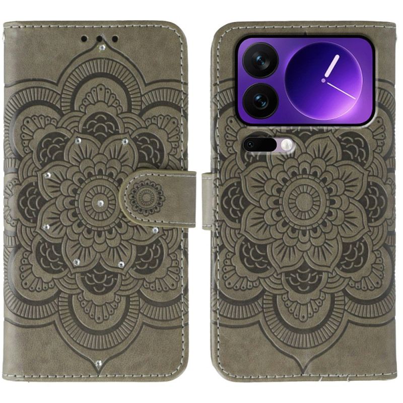 Lederhüllen Xiaomi 17 Pro Max Mandala Und Strasssteine