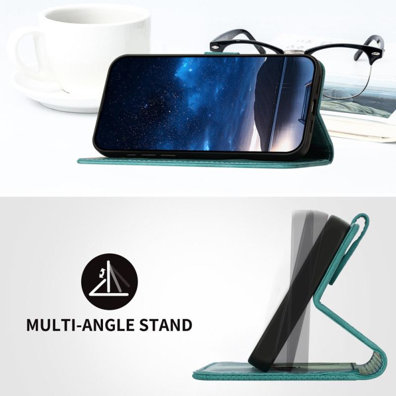 Lederhüllen Xiaomi 17 Pro Max Schmetterlings- Und Geometrisches Design