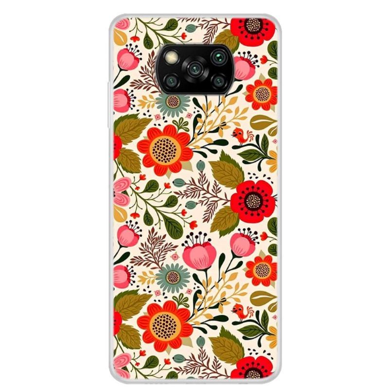 Handyhülle Für Poco X3 / X3 Pro / X3 NFC Bunte Blumen