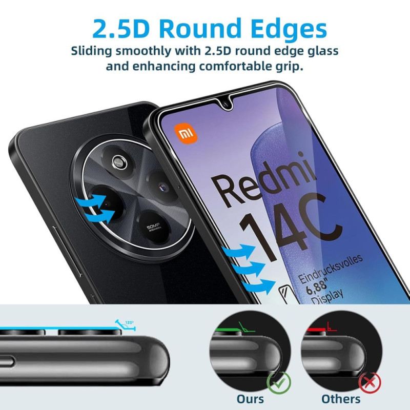 Doppelte Displayschutzfolie Aus Gehärtetem Glas Für Xiaomi Redmi 14c / Poco C75