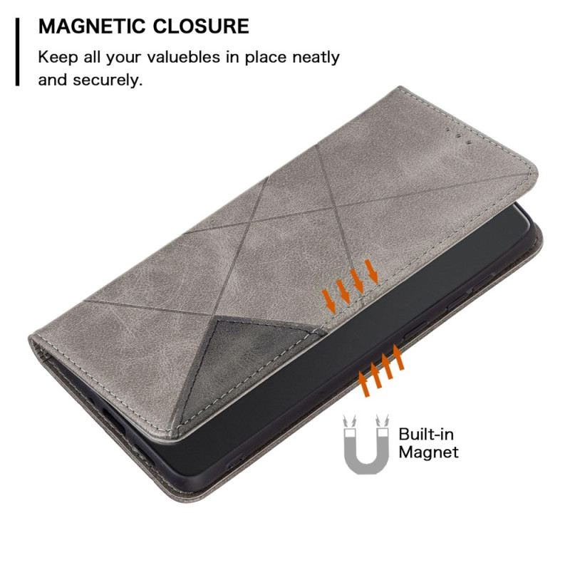 Flip Case Für Poco C75 Geometrisches Binfen Color