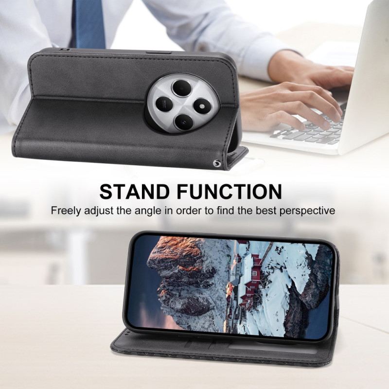 Flip Case Für Poco C75 Rautenmuster