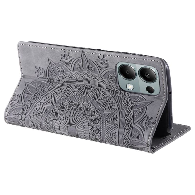 Flip Case Für Poco C75 Wildleder-mandala-effekt