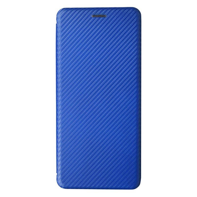 Flip Case Poco C75 Carbonfaser-textur